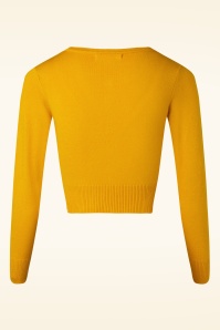 Mak Sweater - 50s Nyla Cropped Cardigan in Honey 2