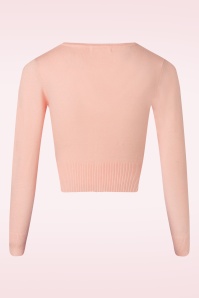 Mak Sweater - 50s Nyla Cropped Cardigan in Blush Pink 2