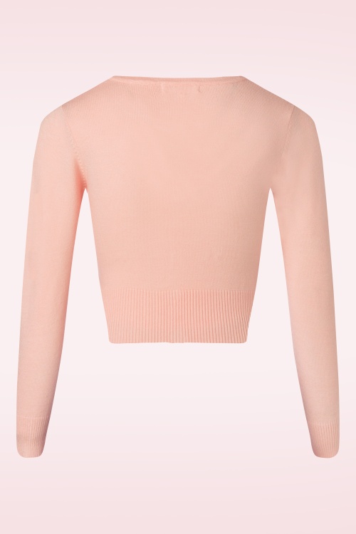 Mak Sweater - Nyla Cropped Strickjacke in Zartrosa 2