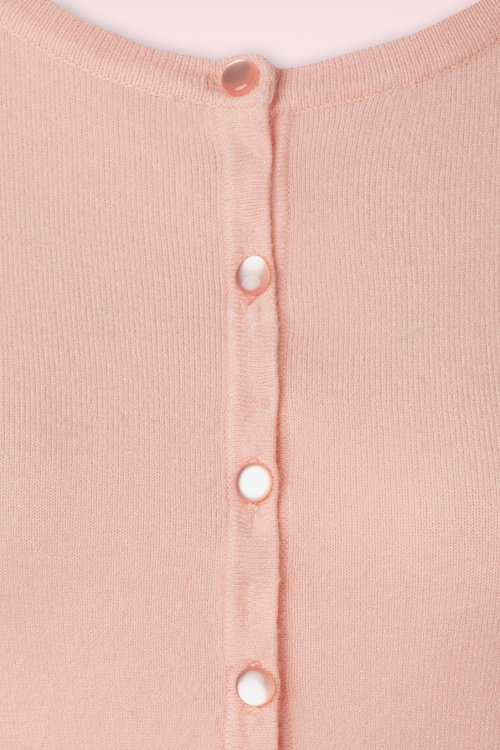 Mak Sweater - 50s Nyla Cropped Cardigan in Blush Pink 3