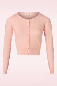 Mak Sweater - 50s Nyla Cropped Cardigan in Blush Pink