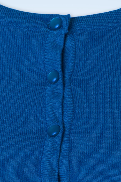 Mak Sweater - Nyla Cropped Cardigan in Royal Blue 3