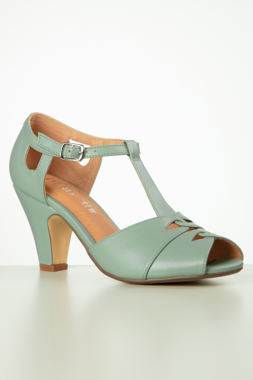 Chelsea Crew - Catherina T-strap Pumps in Mint 3