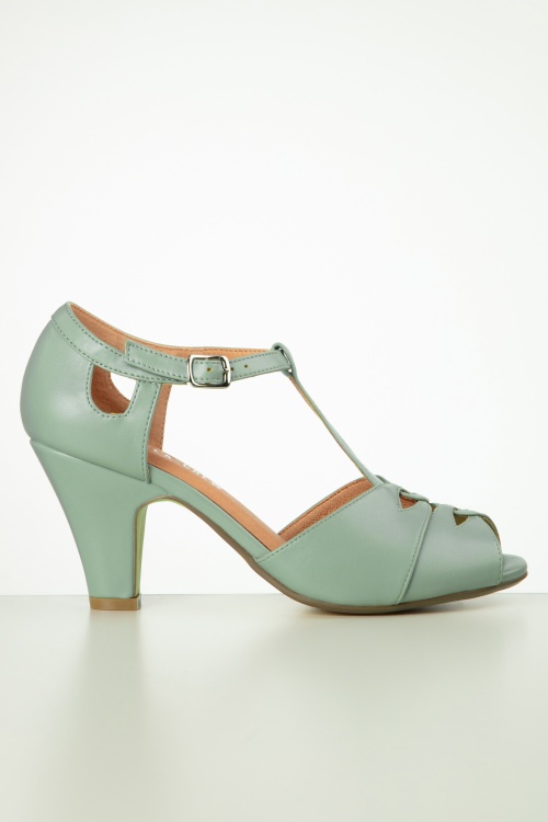 Chelsea Crew - Catherina Pumps mit T-Strap in Mint