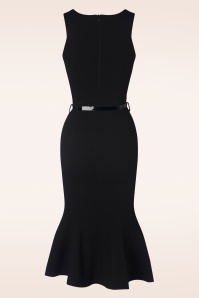 Vintage Chic for Topvintage - Lexi pencil jurk in zwart 2