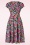 Vintage Chic for Topvintage - Miley Floral Swing Dress in Pink and Orange