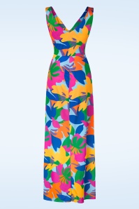 Vintage Chic for Topvintage - Deveny Abstract maxi jurk in multi 2