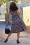 Miss Candyfloss - Clarinda Lee bloemen swing jurk in marineblauw 2