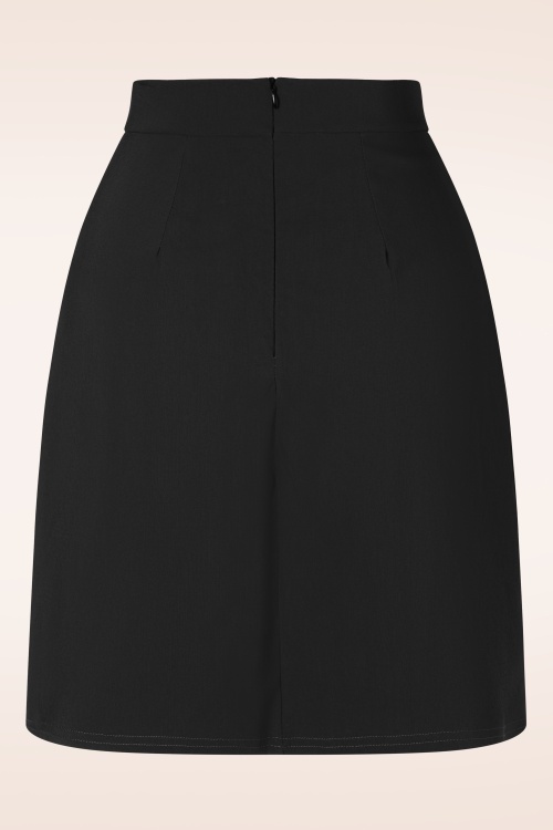 Vintage Chic for Topvintage - Edith A-Line Skirt in Black  2