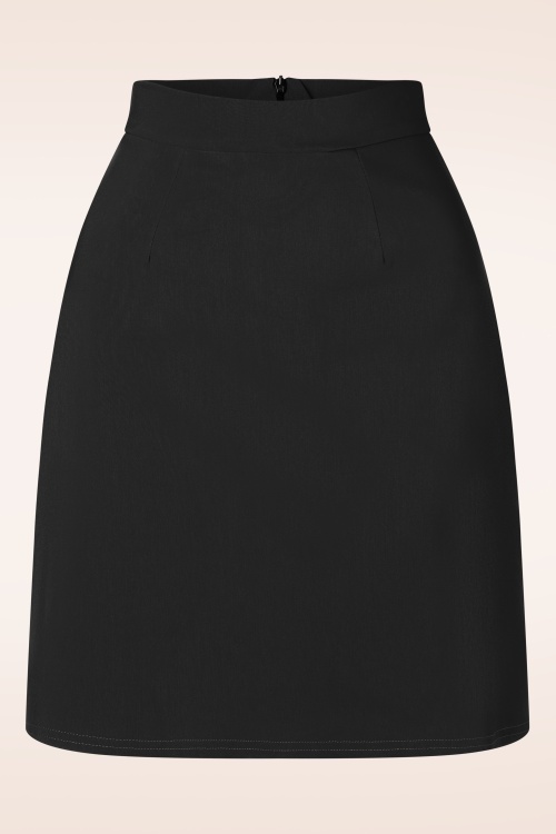 Vintage Chic for Topvintage - Edith A-Line Skirt in Black 