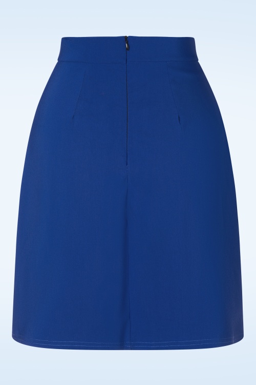 Vintage Chic for Topvintage - Edith A-Line Skirt in royal Blue 2