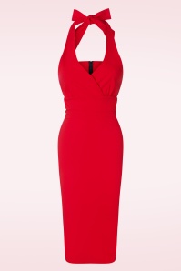 Vintage Chic for Topvintage - Cher Halter Pencil Dress in Red 