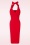 Vintage Chic for Topvintage - Cher halter pencil jurk in rood 