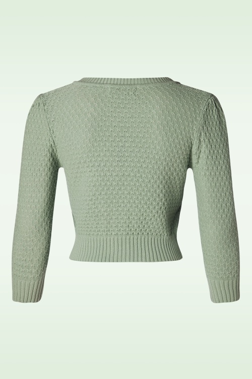 Mak Sweater - Jennie vest in Duck Egg groen 2