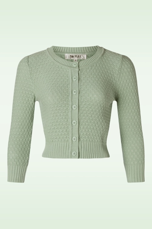 Mak Sweater - Jennie vest in Duck Egg groen