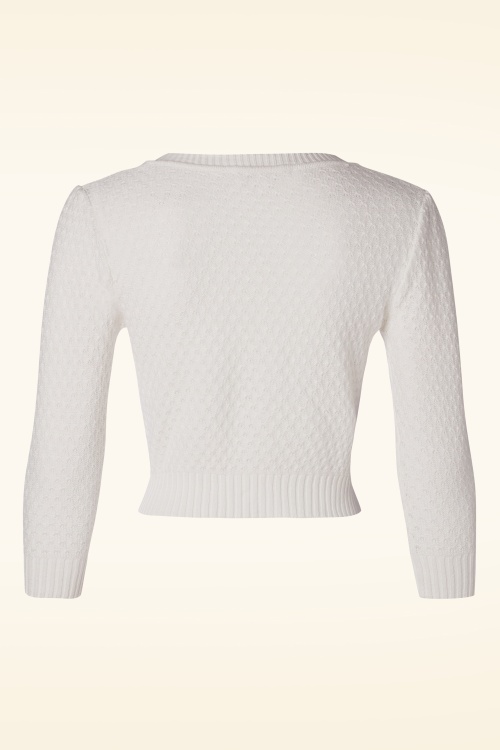 Mak Sweater - 50s Jennie Cardigan in Ivory 2