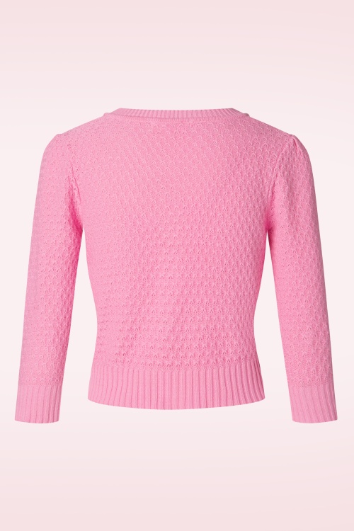 Mak Sweater - 50s Jennie Cardigan in Light Pink 4