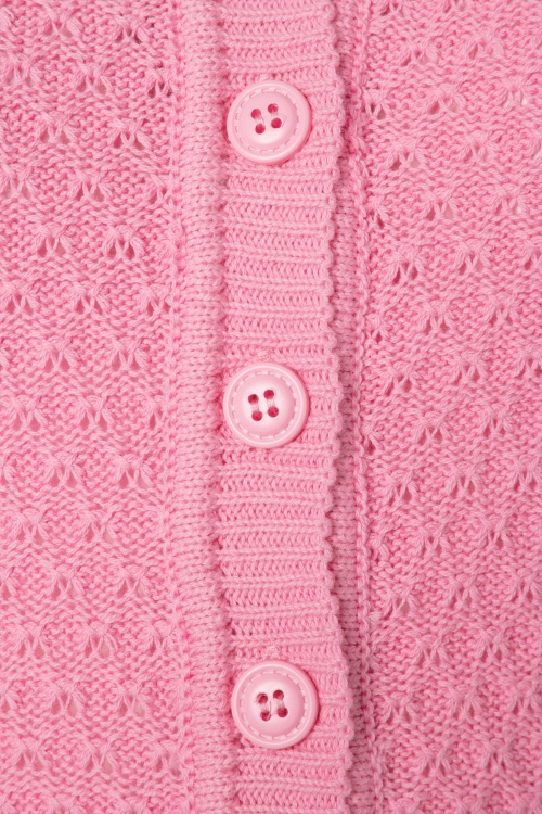 Mak Sweater - 50s Jennie Cardigan in Light Pink 3