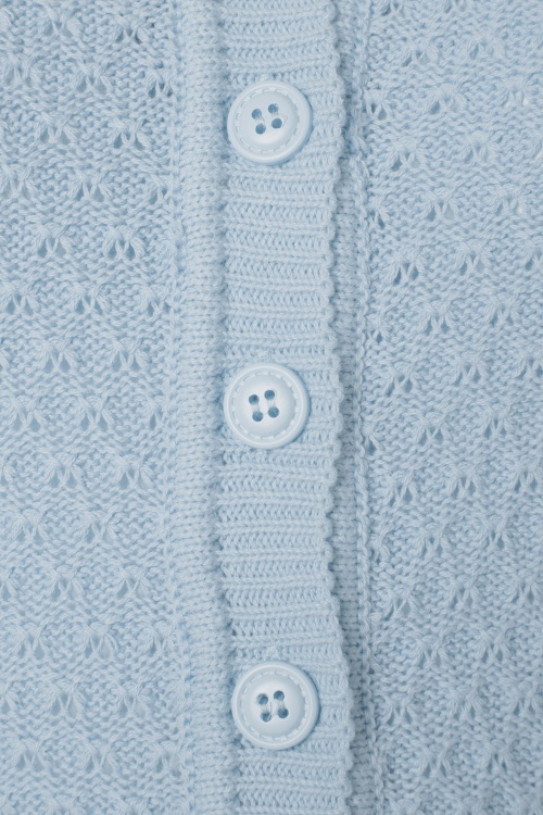 Mak Sweater - 50s Jennie Cardigan in Light Blue 3