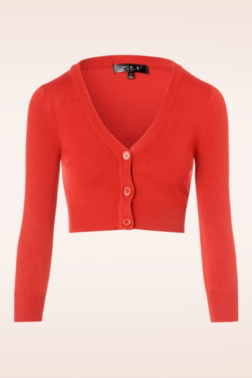 Mak Sweater - Shela cropped vest in Fiesta Orange
