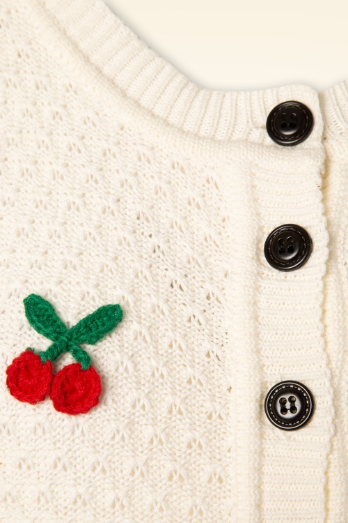 Mak Sweater - Jennie Cherry vest in ivoor 3