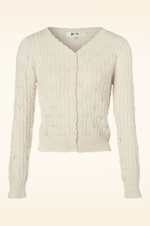 Mak Sweater - 60s Claudia Cardigan in Ivory