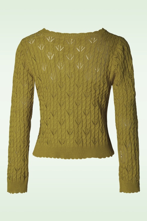 Mak Sweater - 60s Claudia Cardigan in Sage 2