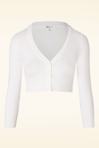 Mak Sweater - Shela Kurzer Cardigan in Weiß