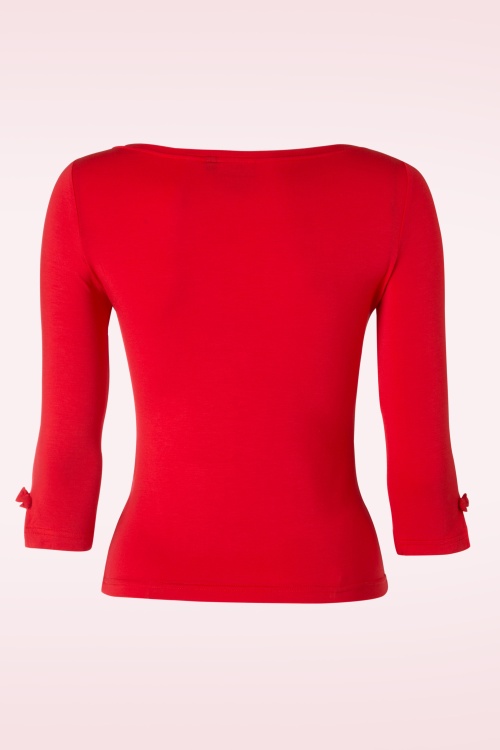 Banned Retro - Modernes Love Top in Rot 2