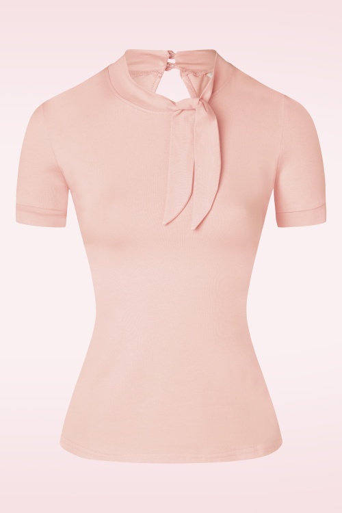 Banned Retro - 50s Sandy Loves Danny Top in Pastel Pink