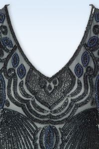 GatsbyLady - Marta Flapper jurk in blauw en grijs 3