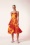 Minueto - Bella Midi Dress in Orange