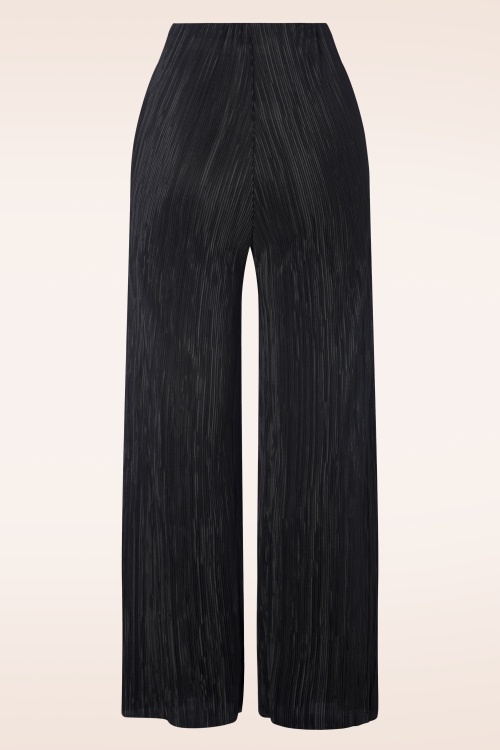 Vintage Chic for Topvintage - Pantalon plissé Pia en noir 2