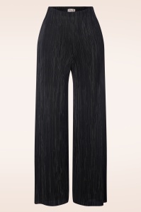 Vintage Chic for Topvintage - Pantalon plissé Pia en noir