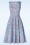 Topvintage Boutique Collection - Exklusiv bei Topvintage ~ Adriana Floral Swing Kleid in Hellblau 2