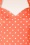 Topvintage Boutique Collection - Topvintage exclusive ~ Bettie polka dot swing jurk in oranje  6