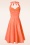 Topvintage Boutique Collection - Topvintage exclusive ~ Bettie Polka Dot Swing Dress in Orange 4