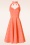 Topvintage Boutique Collection - Topvintage exclusive ~ Bettie polka dot swing jurk in oranje  3
