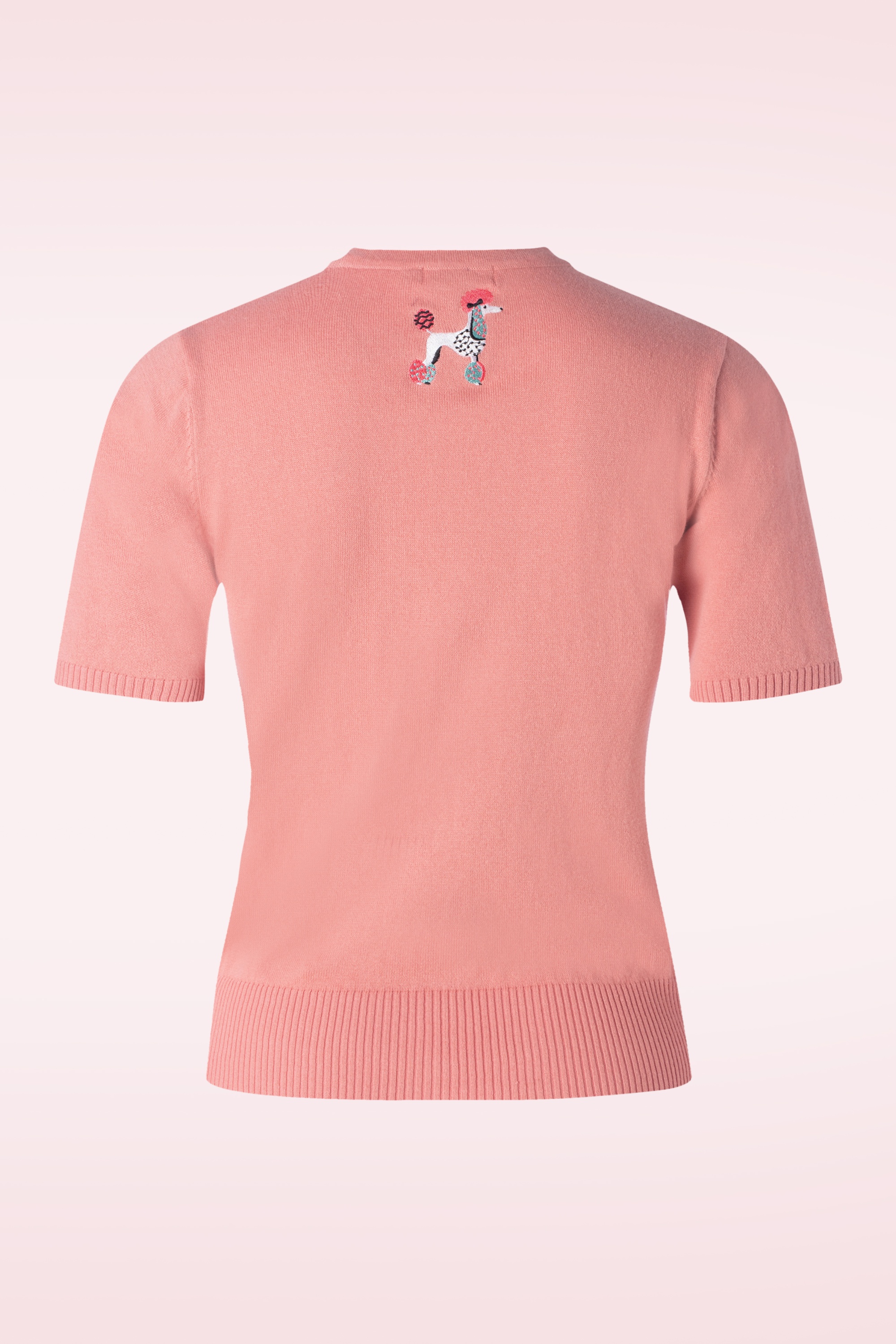 Banned Retro - The Kissing Poodles cardigan in roze 2