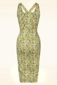 Hearts & Roses - Martha Pencil Dress with Yellow Flowers 3