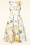 Hearts & Roses - Jamie – Swing-Kleid mit gelben Blumenmuster in Weiß