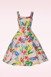 Hearts & Roses - Paulina Flower Swing Dress in Pink and Multi 3