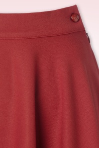 Collectif Clothing - Milla Swing Skirt in Red 3