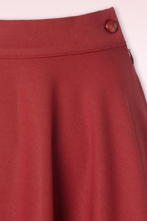 Collectif Clothing - Milla Swing Skirt in Red 3