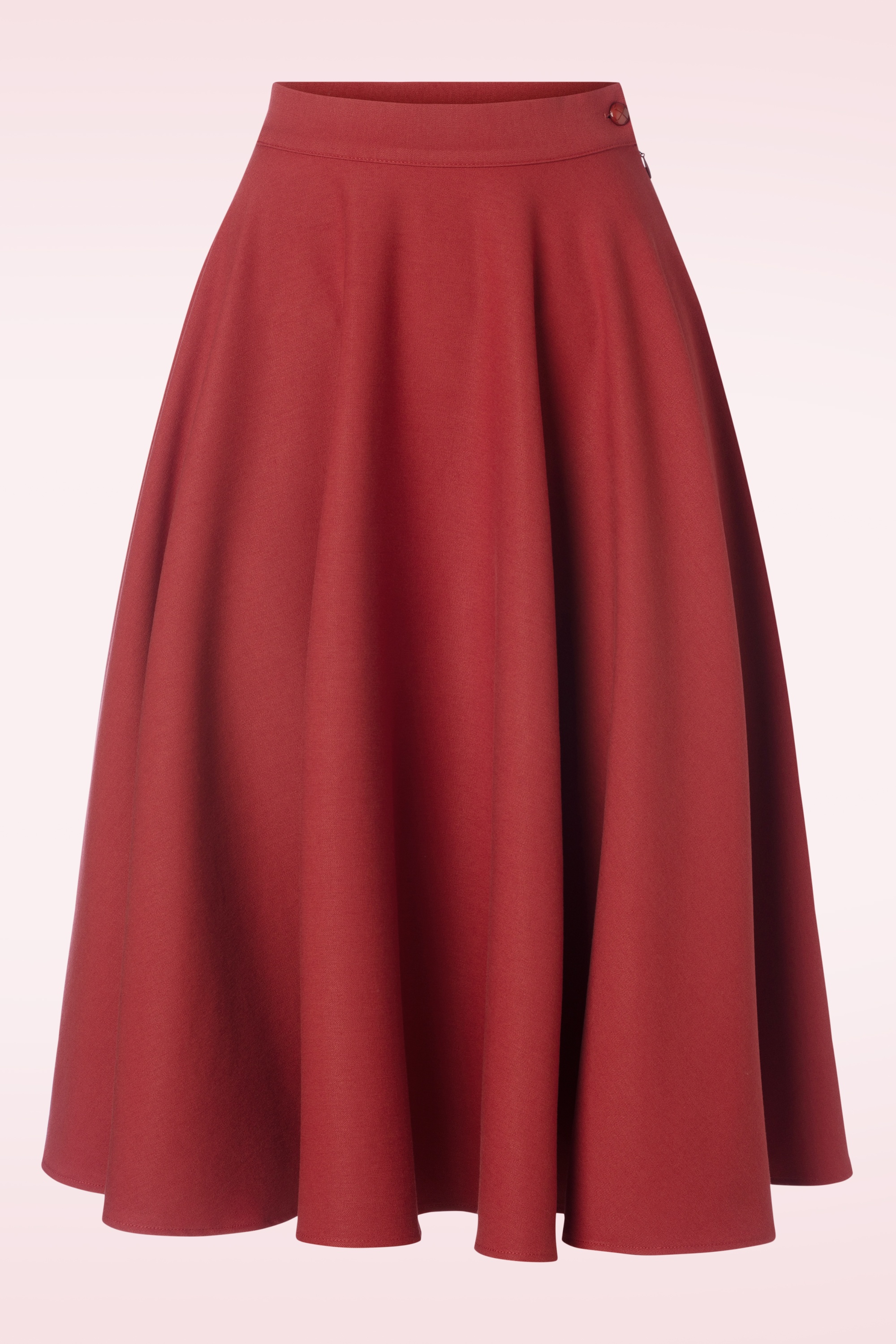 Collectif Clothing Milla Swing Skirt in Red | Shop at Topvintage