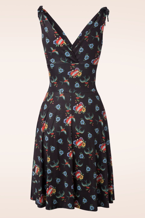 Vintage Chic for Topvintage - 50s Grecian Tattoo Dress in Black 2