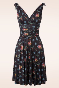 Vintage Chic for Topvintage - 50s Grecian Tattoo Dress in Black