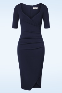 Vintage Chic for Topvintage - 50s Selene Pencil Dress in Navy