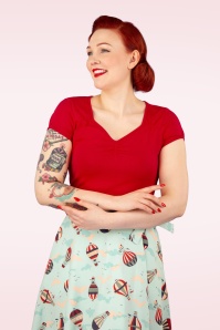 Bunny - 50s Mia Top in Red 2