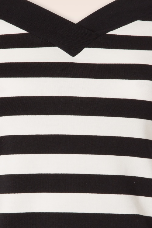 Bunny - Caitlin Stripes Top in Schwarz und Weiß 3
